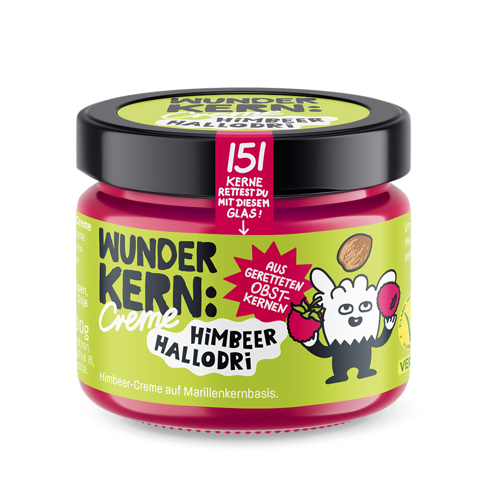 Wunderkern Himbeer Hallodri als zuckerfreie Alternative zu anderen Himbeer-Cremen